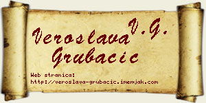 Veroslava Grubačić vizit kartica